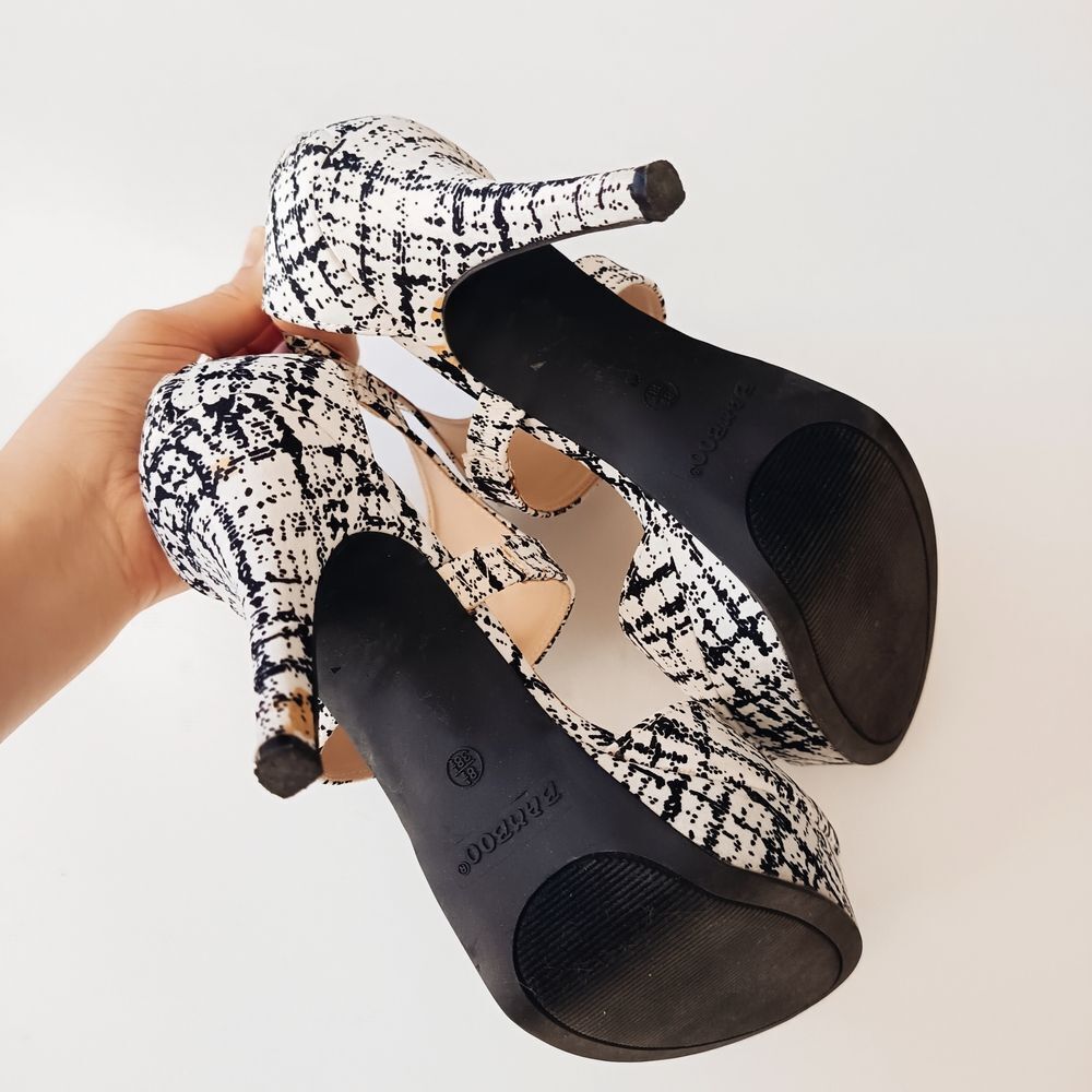 🖤Women's Plaid Platform Ankle Strap - Picture 7 of 7